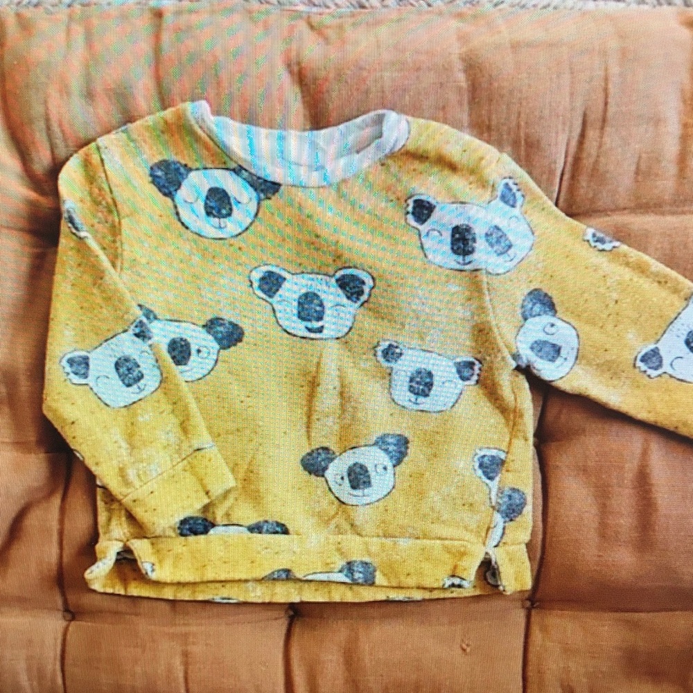 Yellow Koala Print Sweater